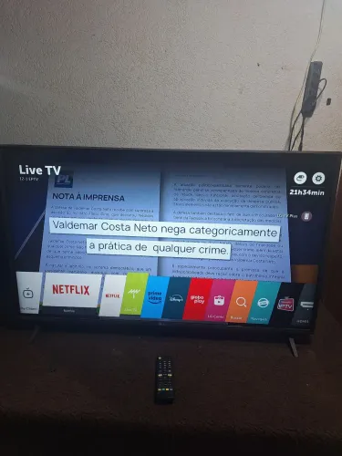 TV SMART LG WEB OS 43 POLEGADAS FUNCIONANDO PERFEITAMENTE ESTADO DE NOVA ACEITO CARTÃO 