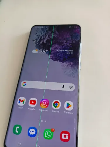 Galaxy S20+ linha na tela