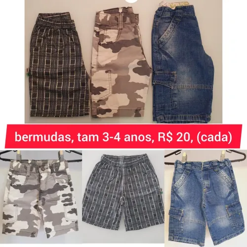 3 bermudas - 3 anos
