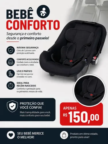 Bebê Conforto Styll Baby 0 a 13kg - Preto/Grafite
