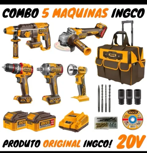 KIT 5 FERRAMENTAS INGCO
