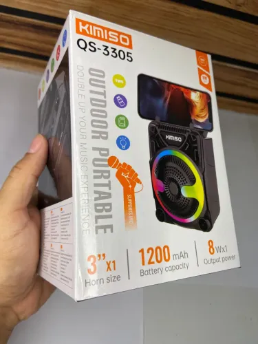 Caixa de Som Bluetooth Amplificadora Led RGB Kimiso QS-3305 an7