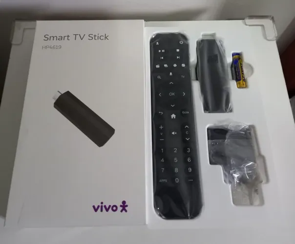 STICK VIVO TV 4K POR VOZ (NETFLIX, PRIME VIDEO, DISNEY, GLOBO PLAY, HBO E YOUTUBE)
