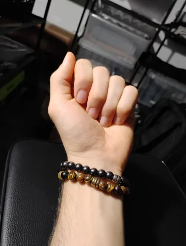 KIT PULSEIRAS OLHO DE TIGRE E HEMATITA