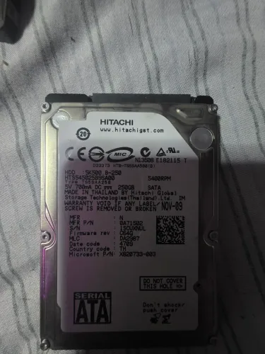 Hd 250gb hitachi notebook funcionando perfeitamente