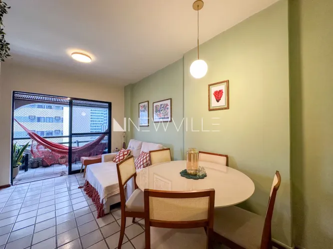 Apartamento mobiliado para locação no Edifício Recife Flat, em Boa Viagem  70m², 02 quarto