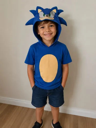 Vendo fantasia do sonic original com capuz