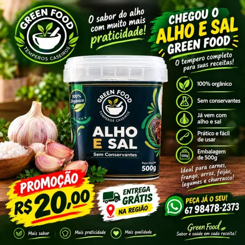 Alho e Sal - 100% orgânico