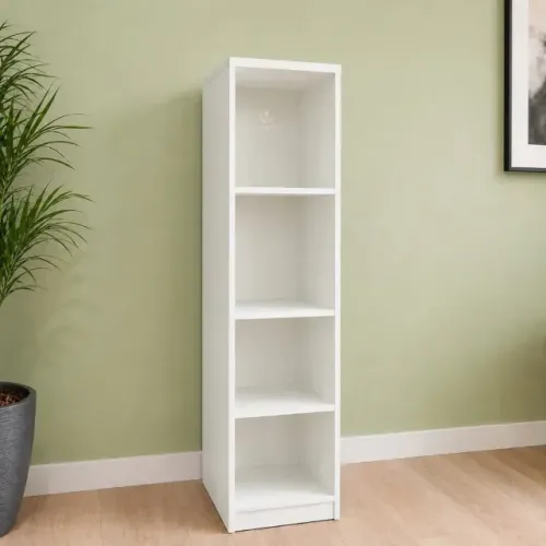 Estante torre branco para ambiente corporativo 