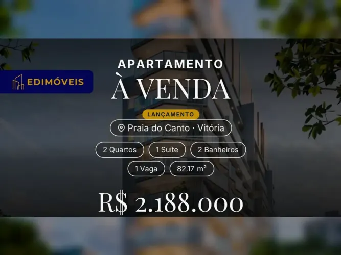 Linda planta de 2 quartos no Izza, Praia do Canto, venha conhecer!