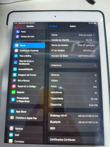 IPad (5º geração) 32gb modelo MP2G2LL/A