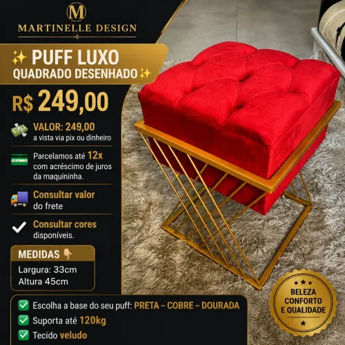 Puff para sala,quarto, salão estética,ideal para todos os ambientes 