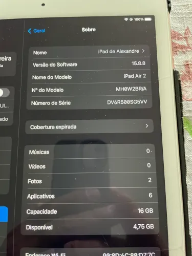 ipad Air 2 de 16gb