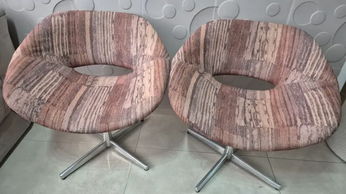 Kit 2 Poltronas Giratórias em Tecido para Sala ou Escritório