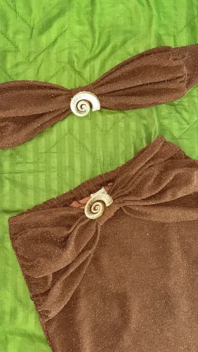 Conjunto Marrom Saia Longa - TAM M