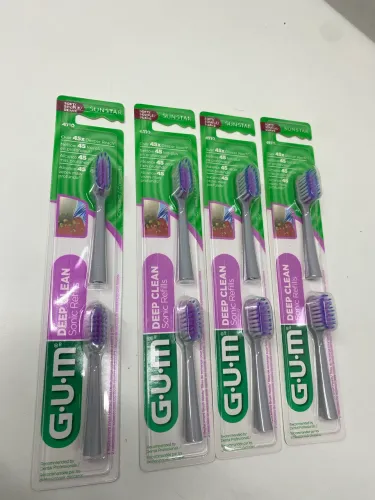 4 com 2 Refil cada escova dental elétrica GUM ActiVital Sonic Deep Clean