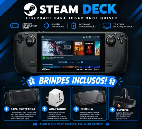 Steam Deck OLED 512GB + BRINDES!