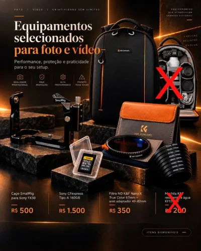 Acessório Sony FX30 Fotografia Audiovisual KeF, Smallring