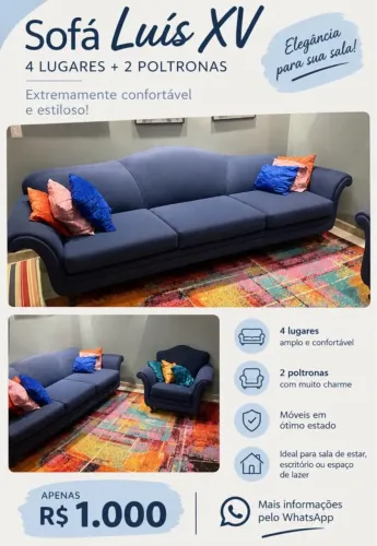 Sofá + 2 poltronas