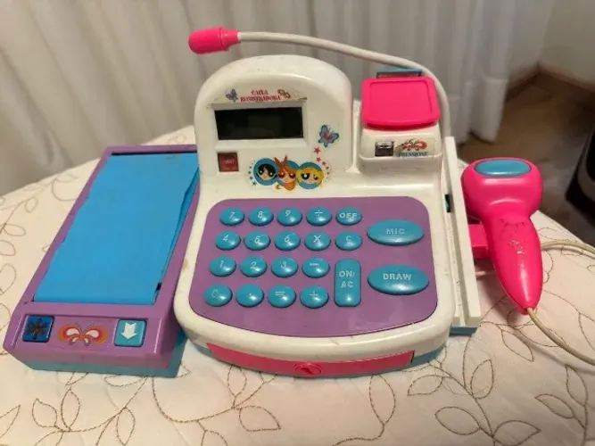 brinquedo caixa registradora meninas super poderosas