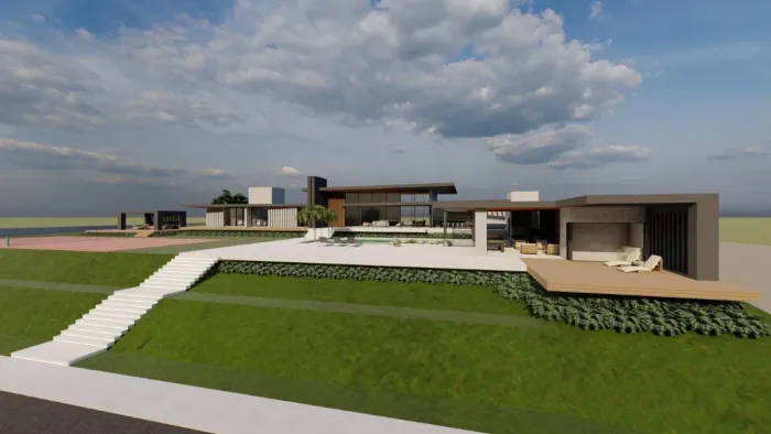 Casa de Alto Padrão com 6 Suítes, Piscina Aquecida e Quadra de Tênis em Condomínio de Luxo