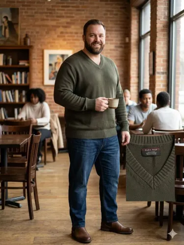Suéter Zara Man tamanho plus g1/G2 homem alto