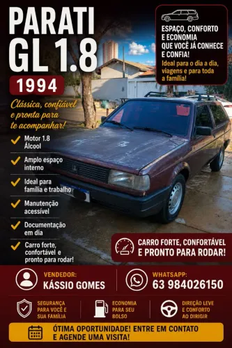 Volkswagen Parati GL 1.6 MI/ 1.6/ GLS/ Club 1.6 1994
