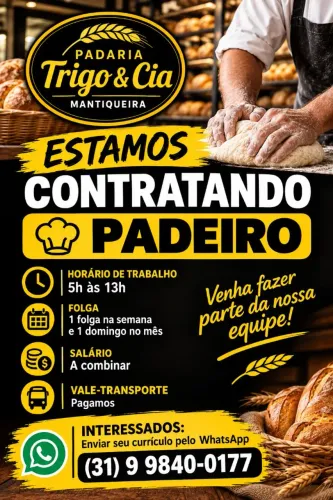 * ESTAMOS CONTRATANDO PADEIRO *