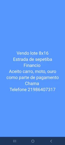 Terrenos em sepetiba a venda