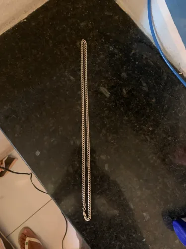 Corrente de prata escama de peixe 5mm 70cm