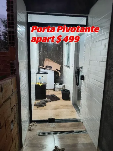Porta de Vidro Temperado