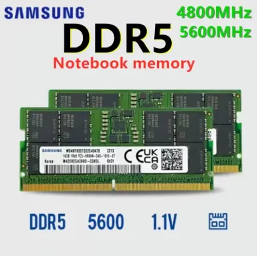 Samsung 8GB DDR5 5600MHz para Notebook - SO-DIMM
