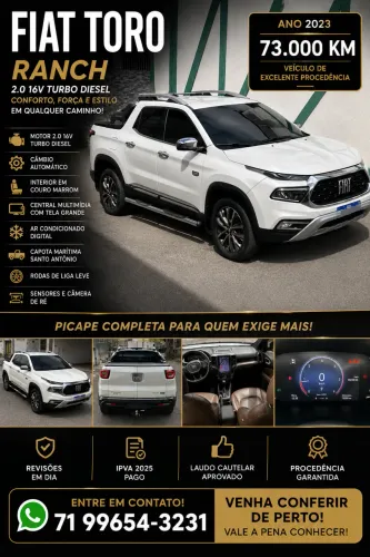 Fiat Toro Ranch 2.0 16V 4X4 Diesel Aut. 2023