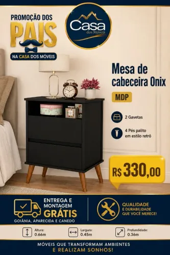 Mesa de cabeceira Onix