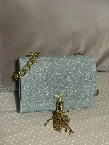 Bolsa clutch prata - luiza barcelos