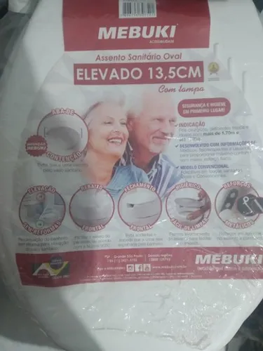 Assento sanitária oval elevado Novo