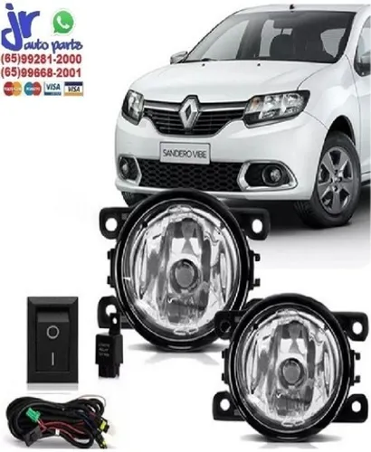 Kit Farol Milha Sandero 2015 2016 2017 2018 2019 Auxiliar Neblina