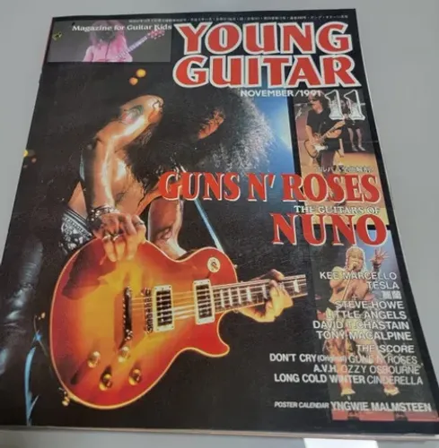 Revista Japonesa Young Guitar Guns N' Roses Edição Novembro 1991.