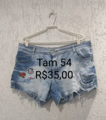 Short jeans feminina Tam 54 