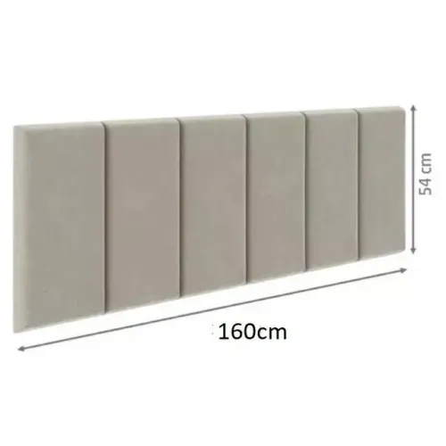 Cabeceira de cama casal Suede 160cm completa