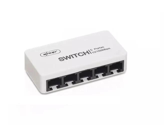 Mini Switch Knup 5 Portas Cabo Rede RJ45 10/100 KP-E05A