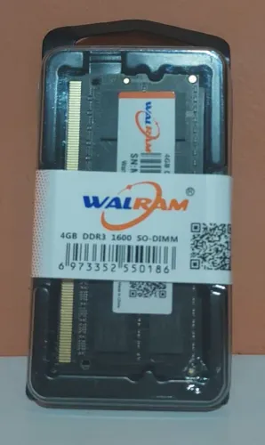 MEMÓRIA DDR3 4 GB FREQUÊNCIA 1600 PRA NOTEBOOK