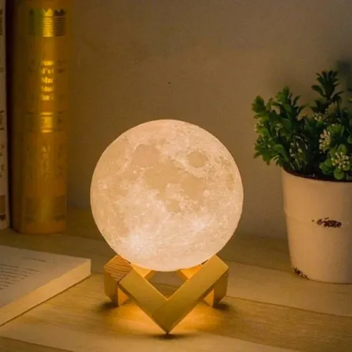 Umidificador Aromatizador Luminaria Abajur Lua 3D 880ML