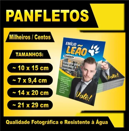 Panfletos / Santinho - Divulgação Eventos Shows Política Candidato Flyer Folder - NerdDog