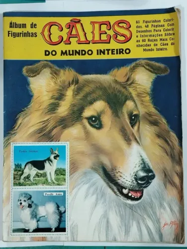 Álbum de Figurinhas Antigo Cães do Mundo Inteiro