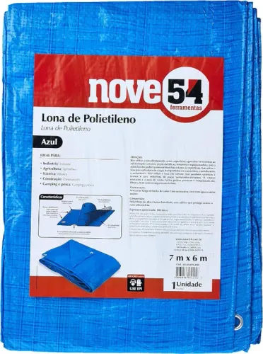 Nove54, Lona De Polietileno Azul 7 M X 6 M.