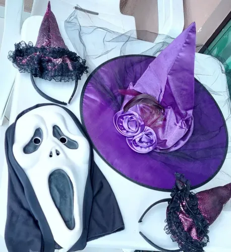 Kit halloween, Máscara e os bonecos PJ MASKS, POPY ELETRONICO NOVO