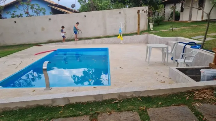 Piscina de fibra modelo praia 8.30 x 3.30 x 1.40