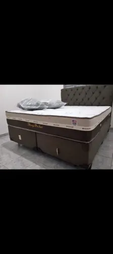 Cama queen colchão molas ensacadas