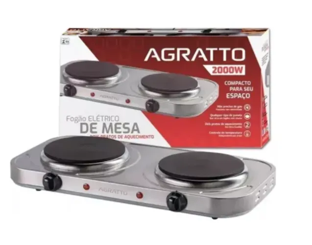 Fogão Elétrico  2 Bocas 2000W Agratto FM-01 127V